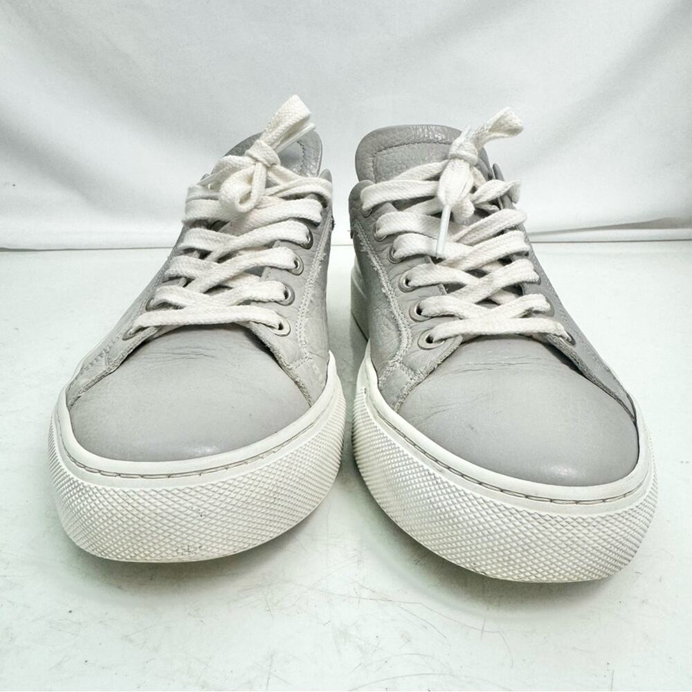 M. Gemi The Palestra Gray Leather Sneakers Shoes Eu 38.5/ US 8 - Picture 2 of 7